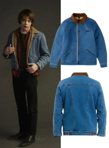 Stranger Things Byer's Jonathan Denim Fur Jacket