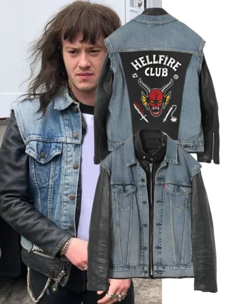 Stranger Things Hellfire Club Eddie Munson Denim Jacket