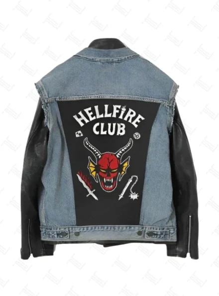 Stranger Things Hellfire Club Eddie Munson Denim Jacket Back