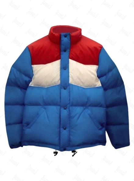 Stranger Things S04 Hopper Blue Puffer Jacket Front