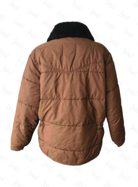 Stranger Things S05 Jim Hopper Brown Parka Jacket Back