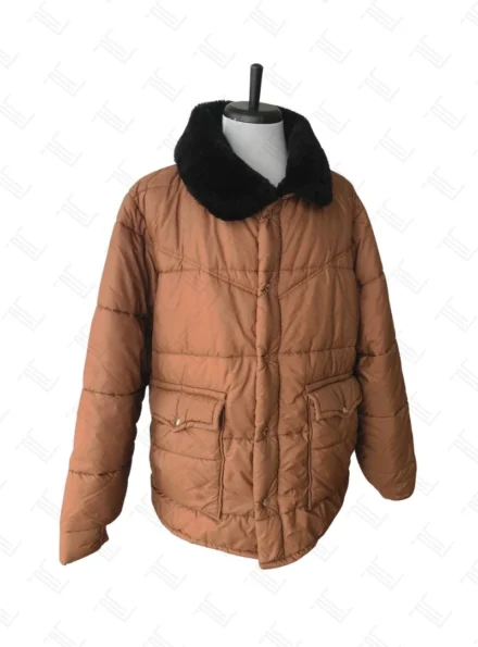 Stranger Things S05 Jim Hopper Brown Parka Jacket Left Side