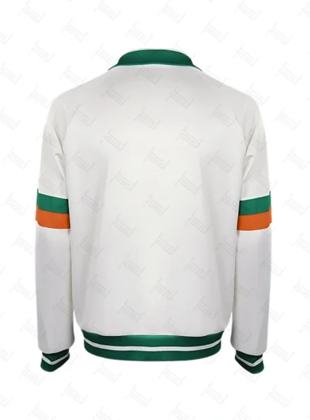 Stranger Things S4 Hawkins Baseball Lucas White Varsity Jacket Back