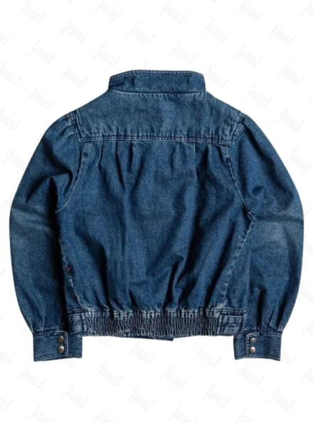 Stranger Things S4 Nancy Wheeler Denim Jacket Back Stranger Things S4 Nancy Wheeler Denim Jacket Back