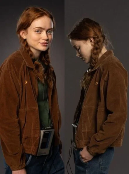 Stranger Things Season 4 Mayfield Max Brown Corduroy Jacket Side