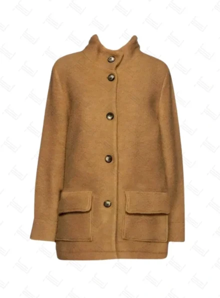 Stranger Things Wheeler Nancy Brown Wool Coat Front